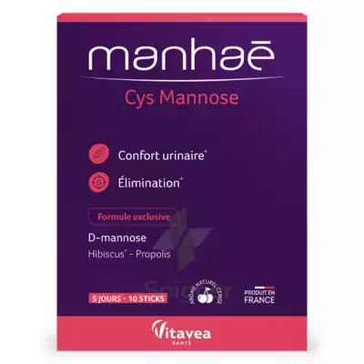 Nutrisanté Manhae Cys Mannose Poudre 10 Sticks à UGINE
